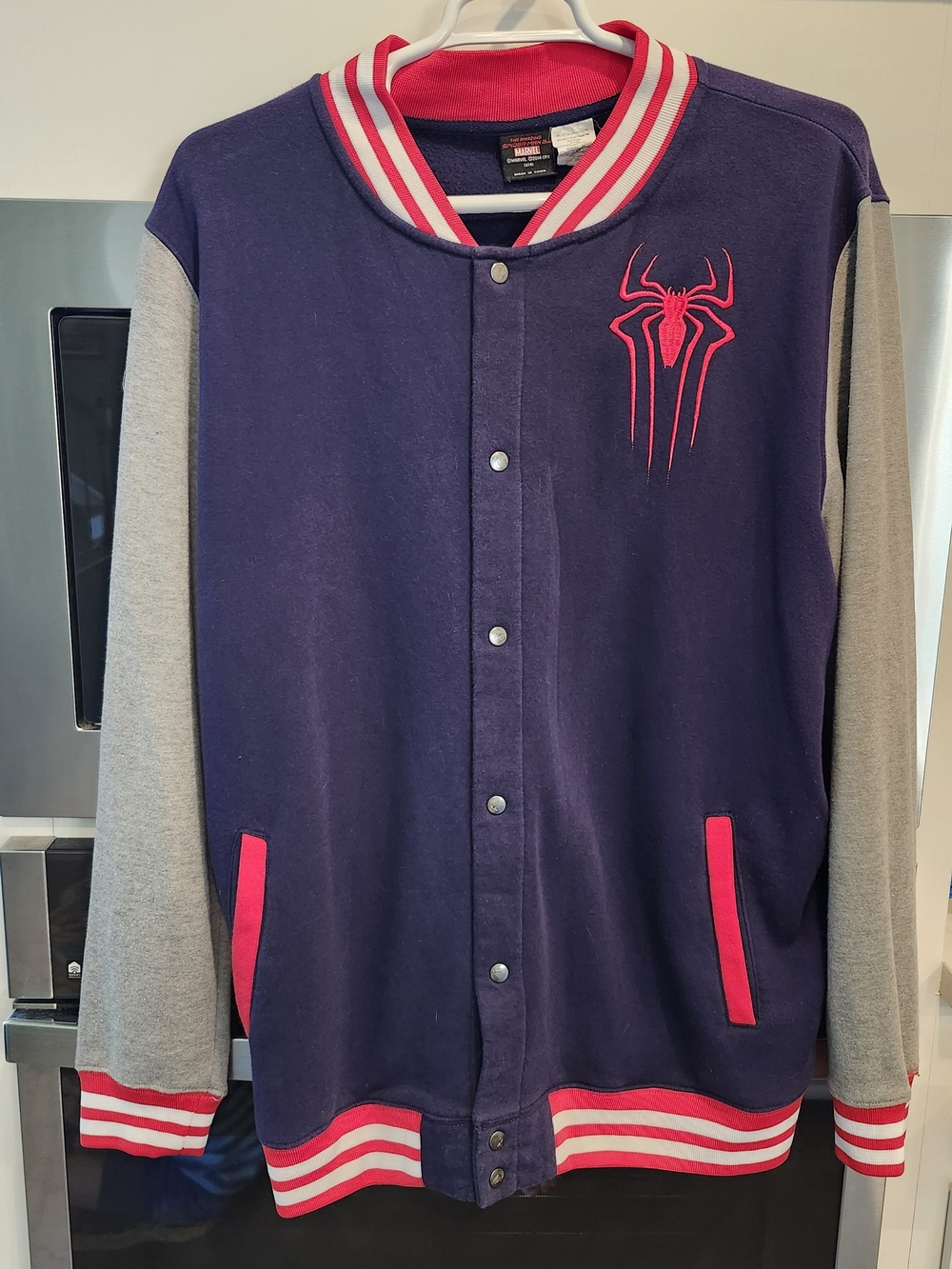 Marvel Spider-Man Navy & Gray Varsity Jacket